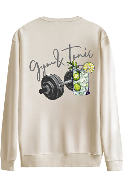 BetterThanCo Gym Tonic Printed Crew Neck Oversized Sweatshirt