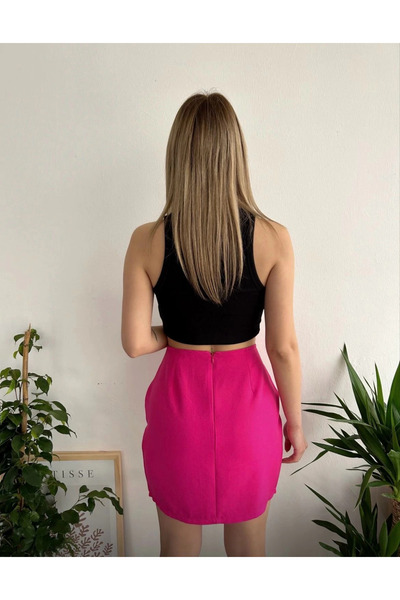 ZENGEZUR MALL Fusta mini cu trei pietre MTXDPN fucsia (162814) (Mărime: M)