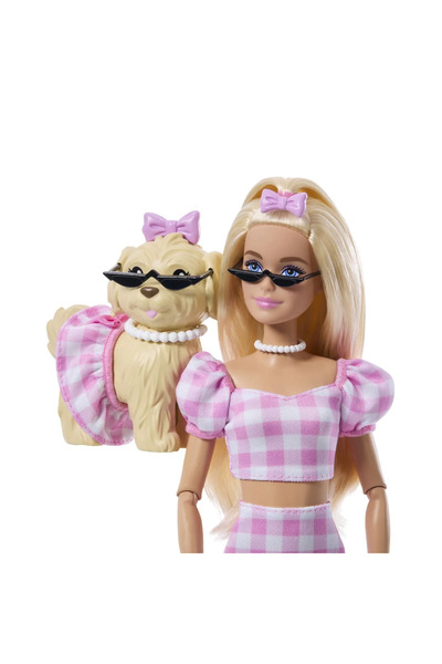 Barbie Twinning Looks Doll & Dog Set with Accessories