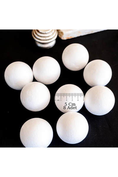 Carre Tasarım Strafor Top Küre Köpük Strafor Toplar 9 Adet 5 cm Strafor Yuvar...
