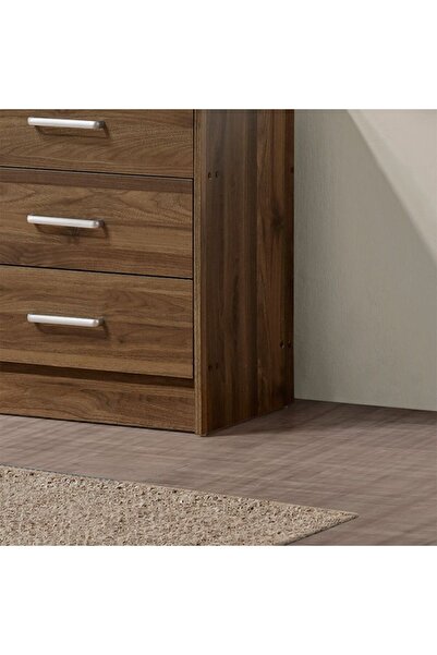 Danube Home Supreme 6-Drawer Master Dresser with Mirror - Light Walnut Finish, Engineered Wood, 2-Year Warranty