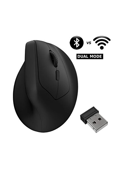 alfalink M1688 Kablosuz+BT Şarjlı Ergonomik Dikey Mouse