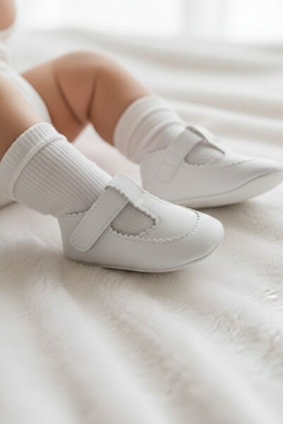 pufien Faux Leather Baby Shoes, Velcro Anti-Slip Sole