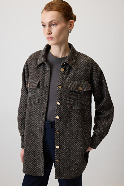 Touché Privé Baliksirti Patterned O Oversized Shirt