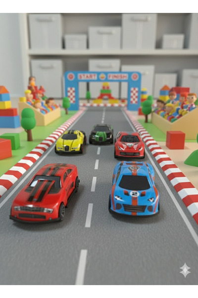 Lunitoys 5'li Süper Arabalar Seti Oyuncak Metal Yarış Arabaları