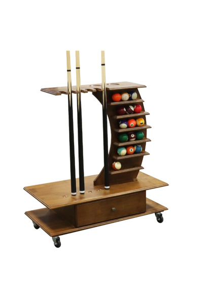 SZX حامل عصا البلياردو الأنيق والمتين المصنوع من الخشب الصلب