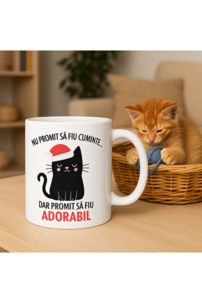 OEM Christmas Mug with Adorable Cat – Funny Gift, Funny Model, Tipo-Art