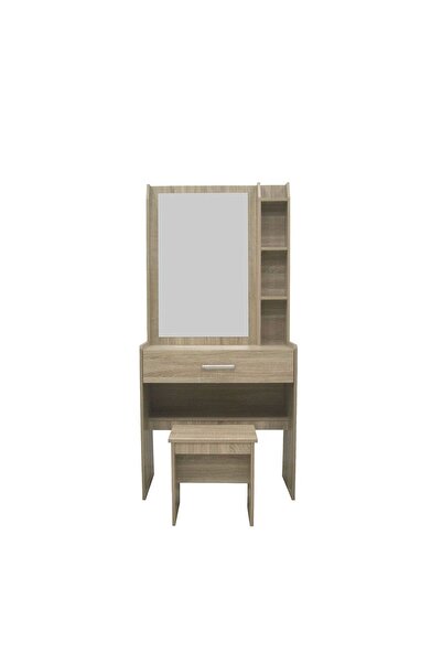 Danube Home Supreme 1-Drawer Tall Dresser with Stool, French Sonoma Oak Design Storage & Mirror, 2-Year Warranty