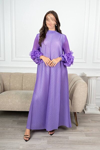 SELSAL فستان مكسر مزين بكشكش