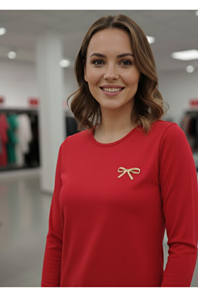 Barato Trend Plus Size Red Color Cotton Fabric Premium Blouse