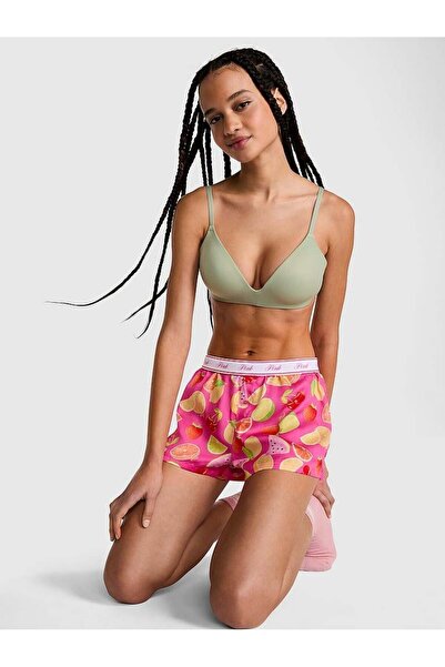 PINK İpeksi Şort Pijama