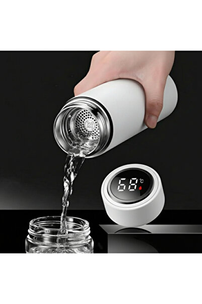 zola Smart thermos with temperature indicator, stainless steel, 500 ml, white