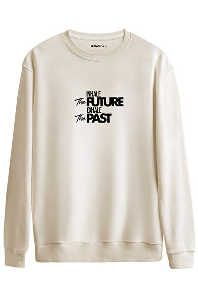 BetterThanCo Inala Respira cu imprimeu guler rotund supradimensionat Swea tricou