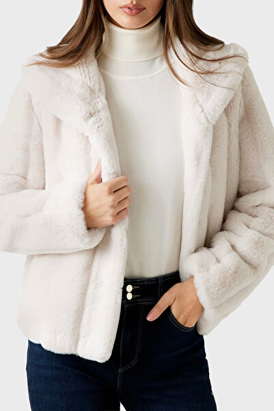 Guess New Shophy Regular Fit Shawl Collar with Pocket Faux Faux Fur Coat W0Bl0Nwdch0 Coat W0Bl0N Wdch0 G9L9