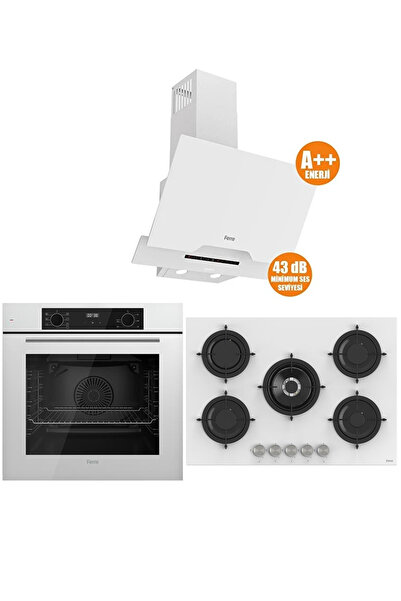 Ferre ICON PLUS 75 SERİSİ 3LÜ CAM ANKASTRE SET (QBL63CB-RS036-D064-SA)