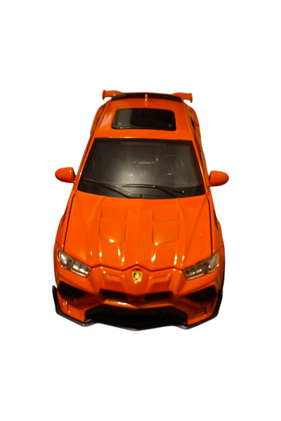 Vision XXI Lamborghini Urus Car, Metal Model, Scale 1:32, Spring Mechanism, 16 cm, Orange