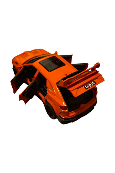 Vision XXI Lamborghini Urus Car, Metal Model, Scale 1:32, Spring Mechanism, 16 cm, Orange