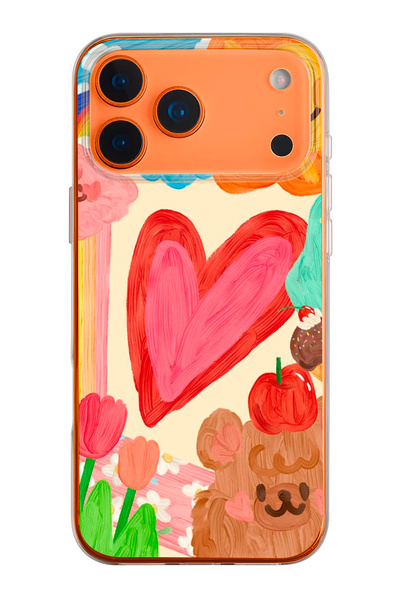 mooodcase iPhone 17 Pro Max Uyumlu Funny Desenli Şeffaf Silikon Telefon Kılıfı