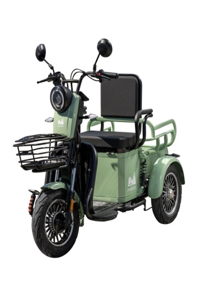 TEA Sports Triciclu electric, fara permis, 25kmph, verde