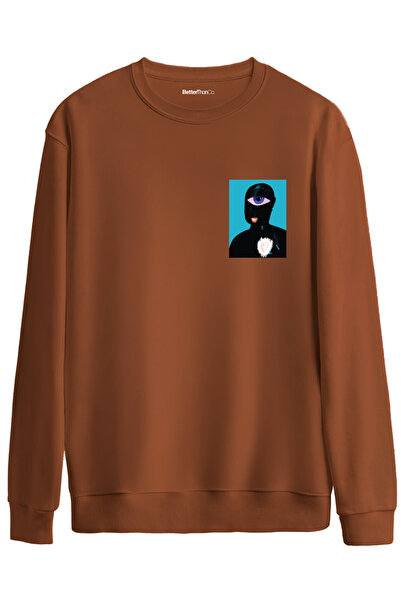 BetterThanCo Oracle Eye cu imprimeu guler rotund supradimensionat Swea tricou