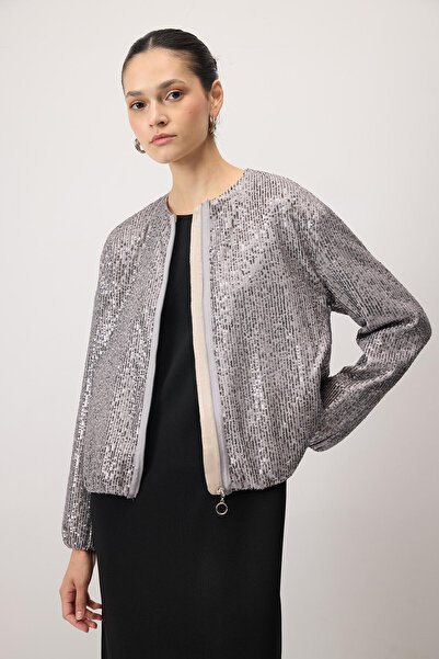 Touché Privé Zippered Sequin Jacket