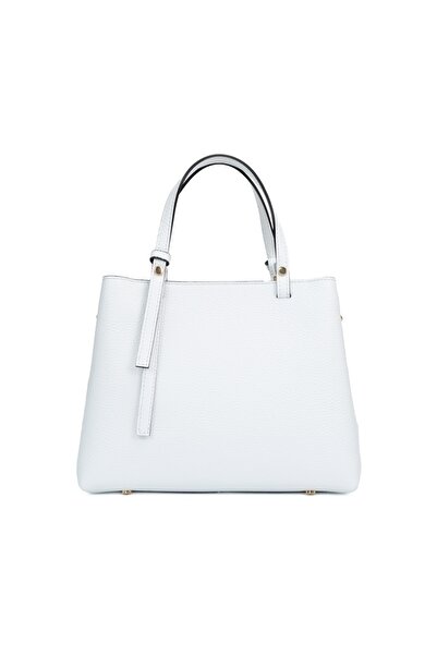 Posete Fagaras Martine Leather Purse - White, Casual Bag Made of Genuine Leather, Handbag, Bags