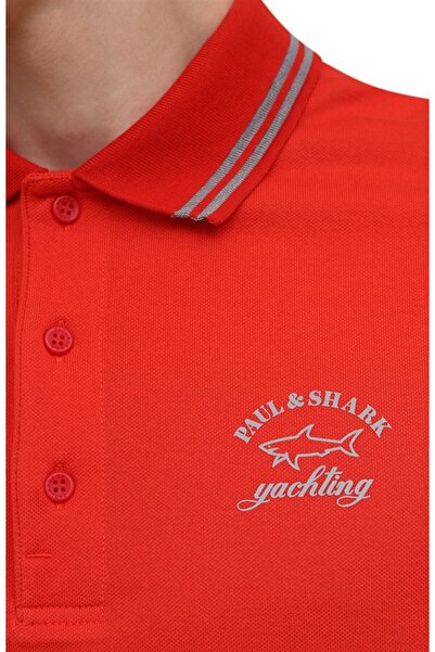 PAUL&SHARK MEN'S KNITTED POLOSHIRT C.WCOTTON