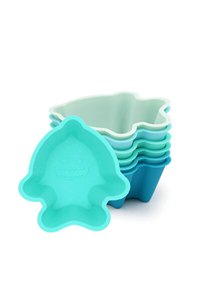 Melii 6-Piece Shark Shaped Silicone Food Molds