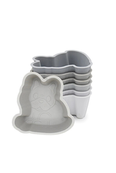 Melii Silicone Baking Cups Set Bulldog Shape -