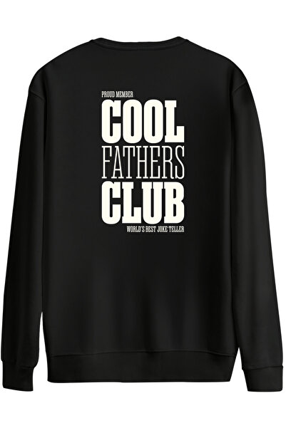 BetterThanCo Cool Fathers Club cu imprimeu guler rotund supradimensionat Swea...