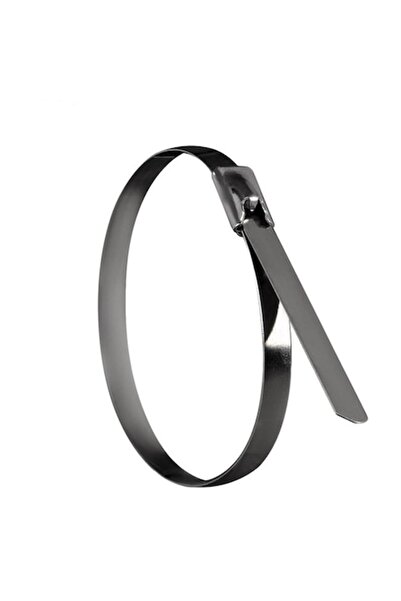 OEM Stainless steel metal cable ties, 20 x 0.46 cm, set of 10