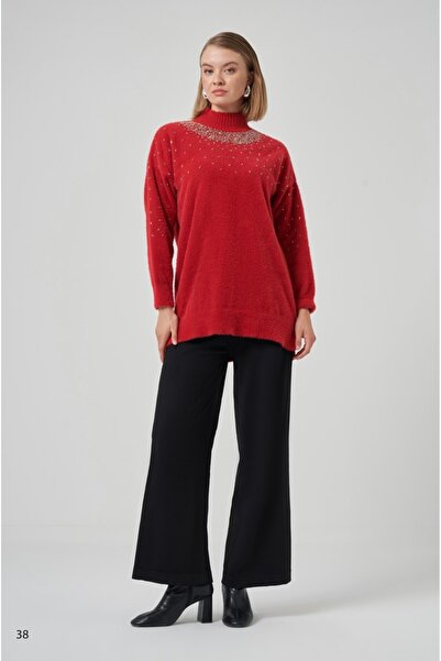 Nuss Taşlı Angora Tunik Ön;80 Arka;85