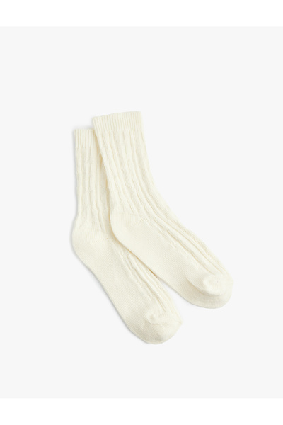 Koton Дебели памучни чорапи с рибена кост