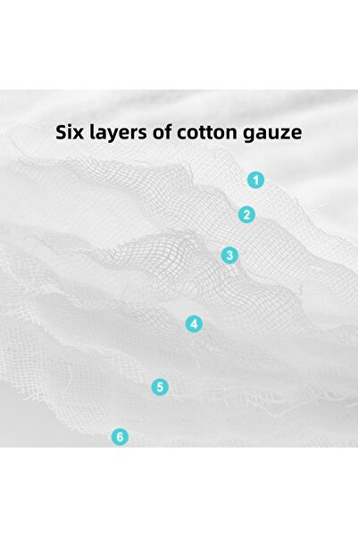 Ominii Baby gauze bath towel cotton children's towel six-layer quilt baby newborn baby blanket 110*110CM