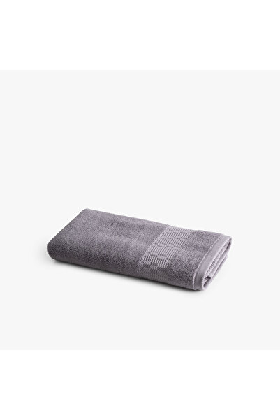 Green Black Lara Face Towel 100% Cotton with Border Dark Gray 50X90 cm