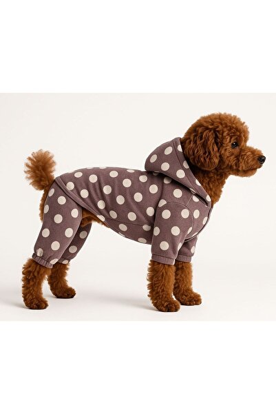 Buddy Store Purple Polka Dot Cozy 4-Legged Dog Jumpsuit