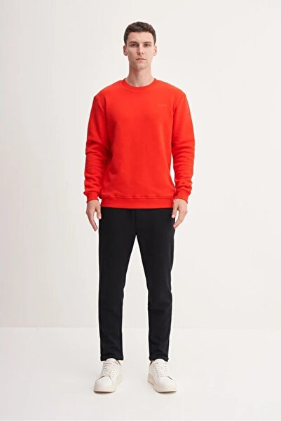 Cazador Thick Diagonal Textured 100% Cotton 3 Thread Regular Fit Sweatshirt