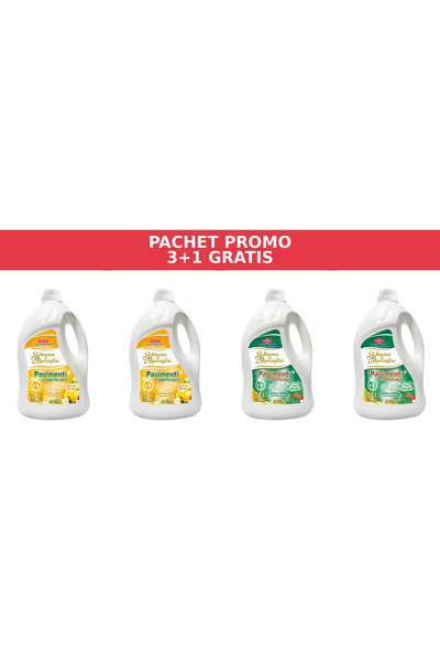 Schiuma di Marsiglia Promo Package 3+1 Floors & Hard Surfaces 4x5L – Limone &...
