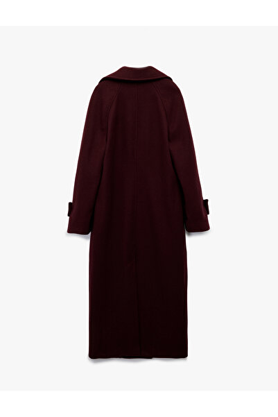 Koton X Melis Ağazat - supradimensionat haine cu două rânduri de nasturi cu mânecă lungă, buzunar, nasturi