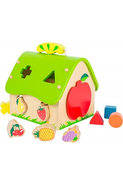 Small Foot Casă de sortare din lemn cu forme de fructe