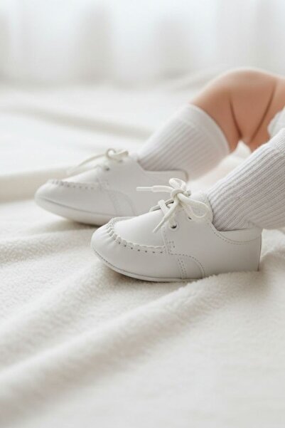 pufien Faux Leather Baby Shoes, Lace-Up Non-Slip Sole