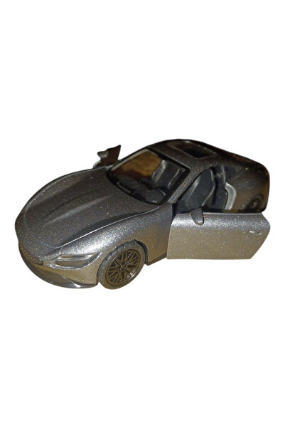 Vision XXI Alfa Romeo 4C Car, Metal Model, Diecast, Spring Mechanism, 12 cm, Gray