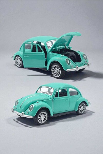 Fidan oyuncak سيارة معدنية كلاسيكية طراز تشيك ترابايت - لون فيروزي