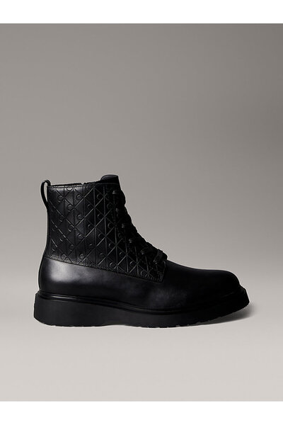 Calvin Klein Combat Ess Lace up Zip Boot Aop