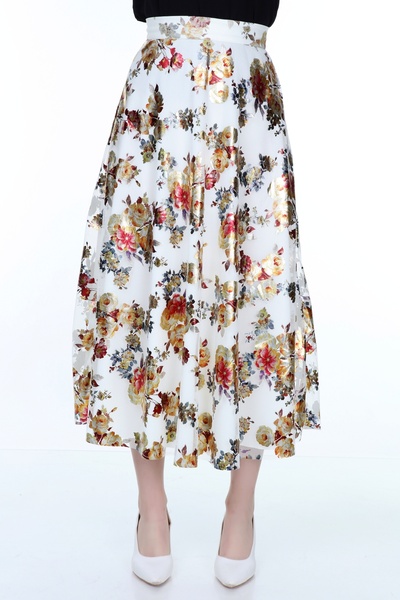 Asees Digital Printed A-Line Tulle Skirt