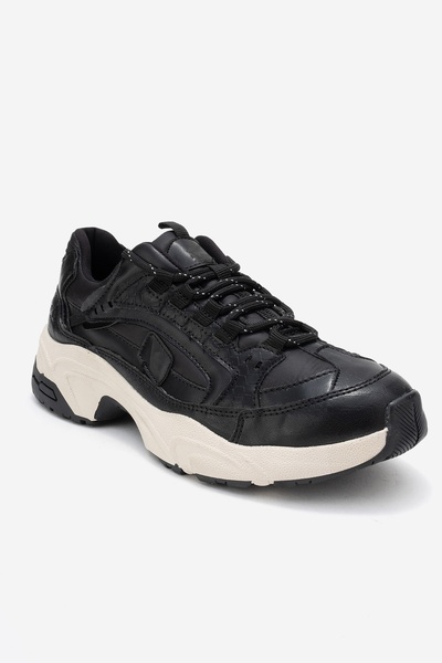 LuviShoes Letty Black Print Scuba Women's Sneakers