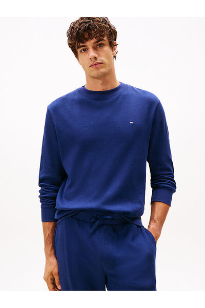 Tommy Hilfiger Erkek Mavi Sweatshirt