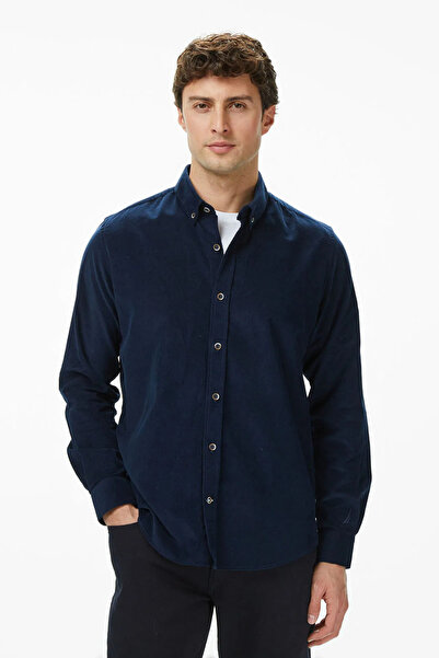 Nautica Men's Navy Blue Classic Fit Shirt