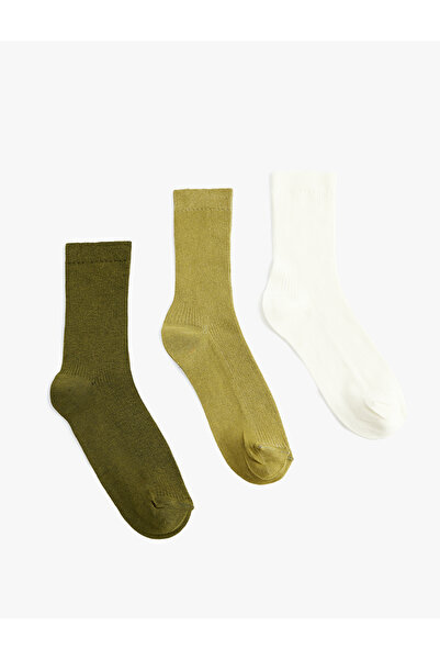 Koton Cotton Multi-Colored 3-Piece Sock Set