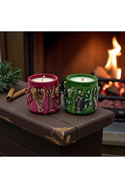 vivus in Melek Yılbaşı İkili Mumluk vanilya Kokulu Soya mumu